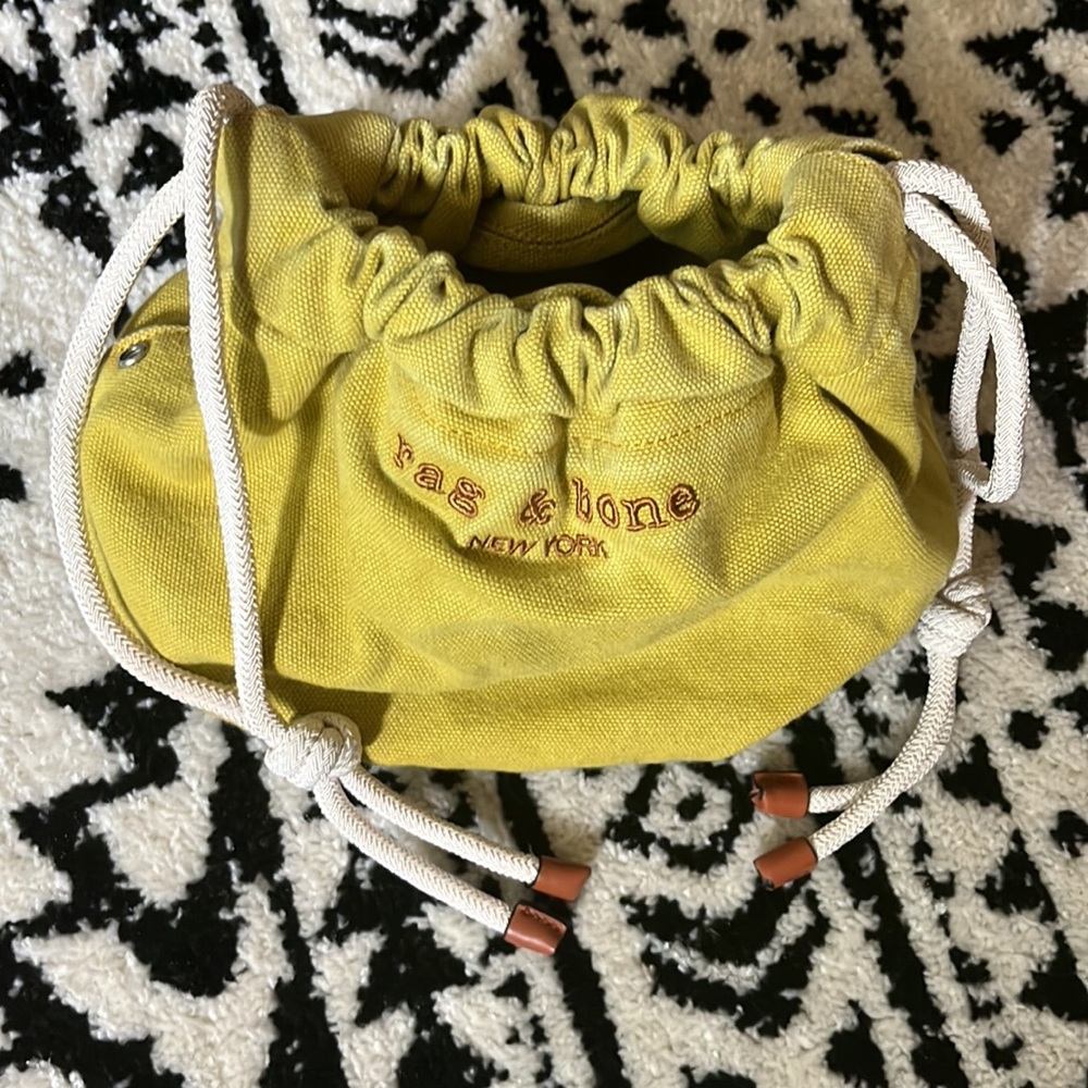 Rag And Bone Yellow Canvas Small Tote - image 7